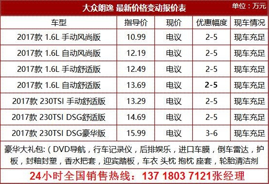 朗逸优惠多少 大众朗逸五一促销限时抢购